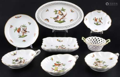 Herend Rothschild 8 bowls, Schalen,