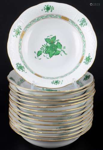 Herend Apponyi Vert 14 bowls, Schalen,