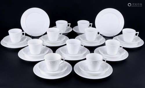 KPM Berlin Kurland 11 coffee cups with dessert plates, Kaffe...