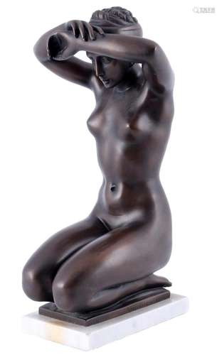 Arno Breker (1900-1991) bronze musing nude act, Venturi Arte...