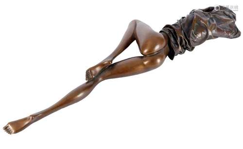 Bruno Bruni (*1935) large bronze reclining nude act Venus Sd...