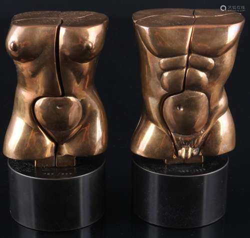 Miguel Ortiz Berrocal (1933-2006) Bronze Pair - Otto & O...