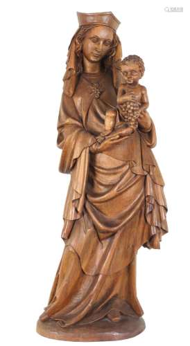 Huge saint figure Madonna with Christ H 102 cm, Riesige Heil...