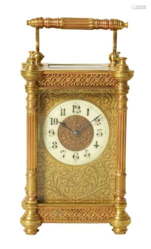 A LATE 19TH CENTURY FRENCH CARRIAGE CLOCK