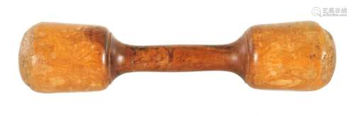 AN 18TH CENTURY FRUIT WOOD PESTAL