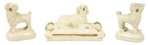 AN EARLY 19TH CENTURY BLANC DE CHINE PORCELANEOUS RECUMBENT ...