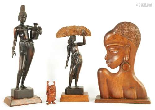 TWO EARLY 20TH CENTURY CARVED SCULPTURES