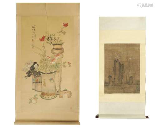 TWO EARLY 20TH CENTURY CHINESE WATERCOLOURS