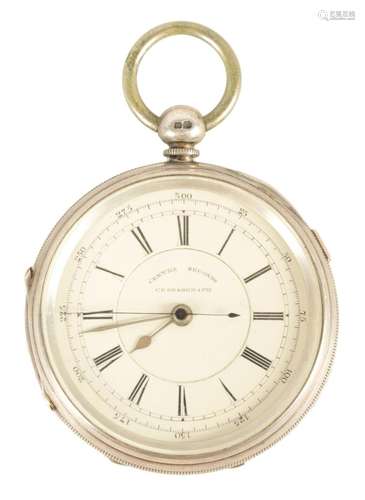 H. COHEN, MANCHESTER. A LATE 19TH CENTURY SILVER CHRONOGRAPH...