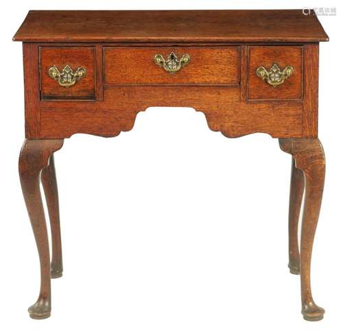 A GEORGE III OAK LOWBOY