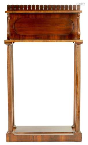 A LATE REGENCY ROSEWOOD CONSOLE TABLE