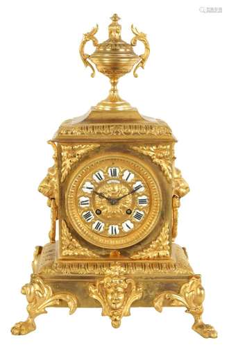 RICHOND. A LATE 19TH CENTURY FRENCH ORMOLU MANTEL CLOCK