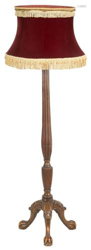 AN 18TH CENTURY STYLE MAHOGANY STANDARD LAMP