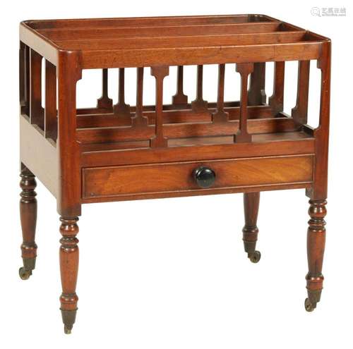 A GEORGE III MAHOGANY CANTERBURY