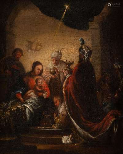 HARMENSZOON VAN RIJN REMBRANDT (IN DER ART DES) ANBETUNG DER...