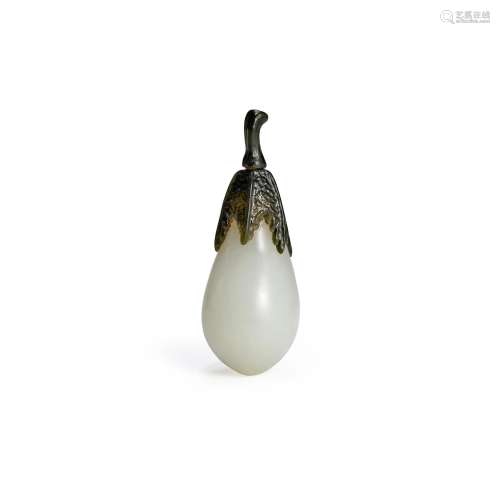 AN 'EGGPLANT' JADE SNUFF BOTTLE Imperial, attributed...