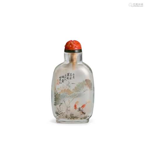 AN INSIDE-PAINTED GLASS SNUFF BOTTLE Zhou Leyuan, 1892