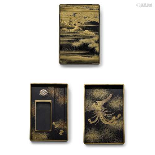 A LACQUER WRITING BOX Meiji era (1868-1912), circa 1900