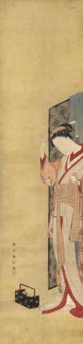 SUZUKI HARUNOBU (c. 1725-1770) Standing Beauty Edo period (1...