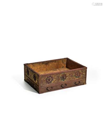 A GILT-BRONZE SUTRA BOX  Muromachi period (1336-1573), 16th ...