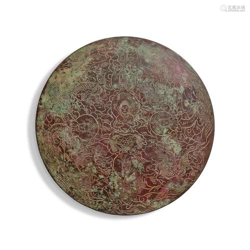 A BRONZE MIRROR Momoyama (1573-1615) or Edo (1615-1868) peri...