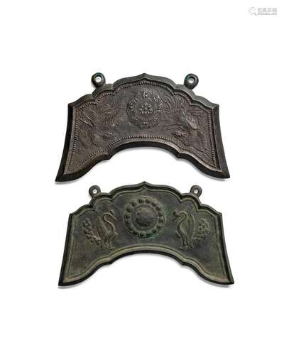 TWO BRONZE BUDDHIST RITUAL GONGS	 Edo period (1615-1868), 17...