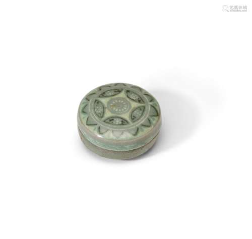 AN INLAID-CELADON INCENSE CONTAINER Goryeo dynasty (918-1392...