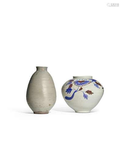 TWO STONEWARE VASES Joseon dynasty (1392-1897) or later, 19t...