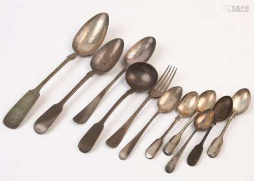 Thirteen assorted pieces of sterling silver and German 800 s...