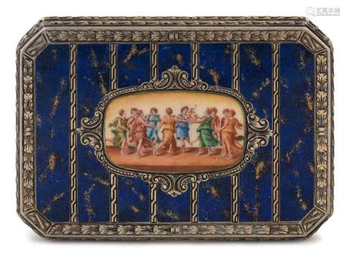 A Continental silver and enamelled box; marked "800&quo...