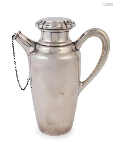An American silver cocktail shaker, circa 1920, stamped &quo...