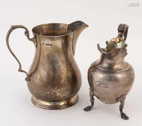 An English sterling silver jug by George Hape of Sheffield, ...