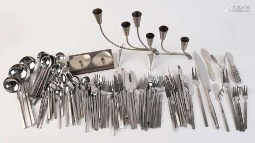 ERIK HERLOW Danish stainless steel Copenhagen cutlery set fo...