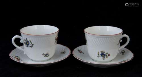RICHARD GINORI Italian porcelain oversized teacups and sauce...