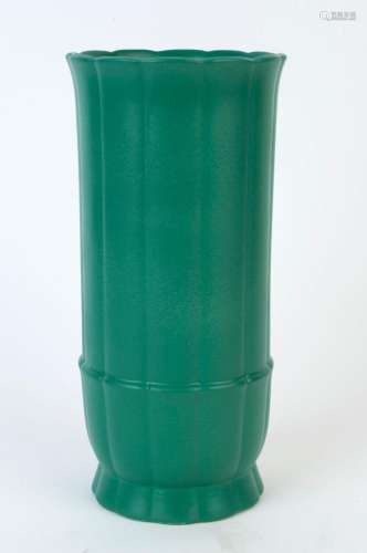 WEDGWOOD green glazed Art Deco porcelain vase by KEITH MURRA...