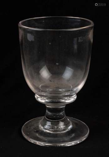 An antique English glass rummer, 18th/19th century, 14.5cm h...