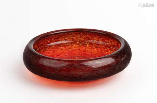 MONART Scottish orange and red art glass bowl, circa 1930, 1...