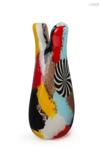 DINO MARTENS design Oriente Murano glass vase, 30cm high