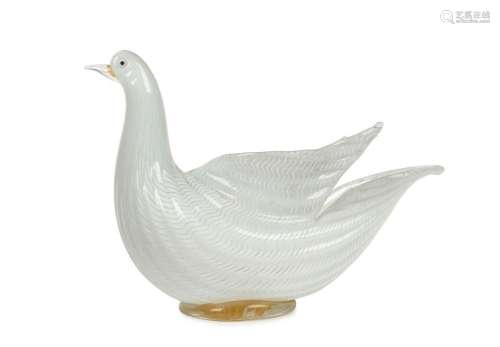 DINO MARTENS half filigree Murano glass bird bowl for AURELI...
