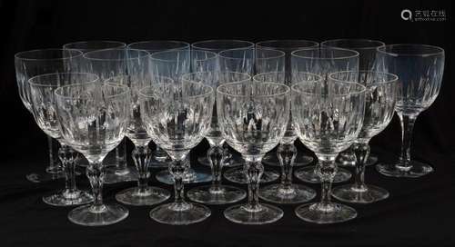 STUART CRYSTAL twenty assorted wine glasses in two sizes, 14...