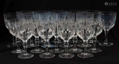 STUART CRYSTAL twenty assorted wine glasses in two sizes, 14...