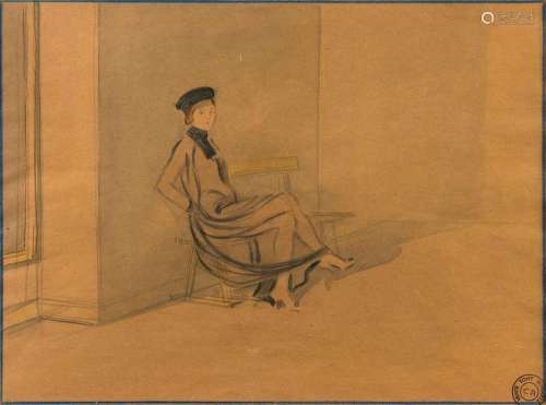 ANTOINE GUILLAUME MINARTZ (1870-1944), (portrait of a seated...