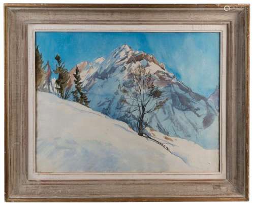 ALEXANDER BENOIS DI STETTO (1896-1979), two Swiss alpine sce...
