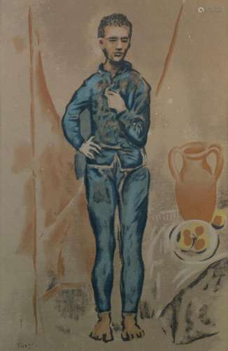 PABLO PICASSO (Spain, 1881-1973), Young Boy In Blue Suit, li...