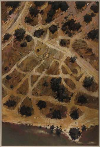 GRAHAM LUPP (1946 -), Tracks on the Macquarie, pastel on pap...