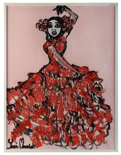 YOSI MESSIAH (1964 - ), Flamenco Dancer 1, oil on board, sig...