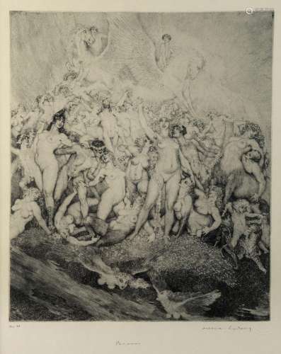 NORMAN LINDSAY (1879 - 1969), Pegasus, posthumous lithograph...