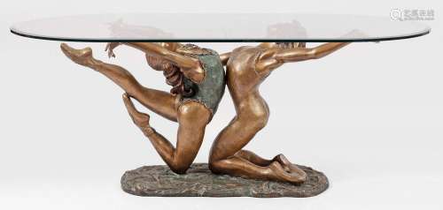 Skulpturaler Tisch "Rudy" mit Tänzerpaar von Nicol...