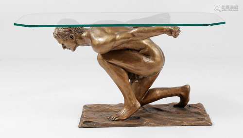 Skulpturaler Tisch "Inconscio" mit Männerakt von N...