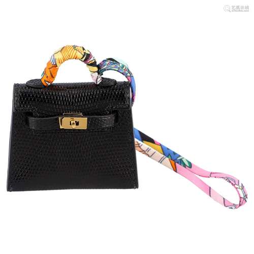 HERMÈS Taschenanhänger "MINI/MICRO KELLY BAG CHARM TWIL...